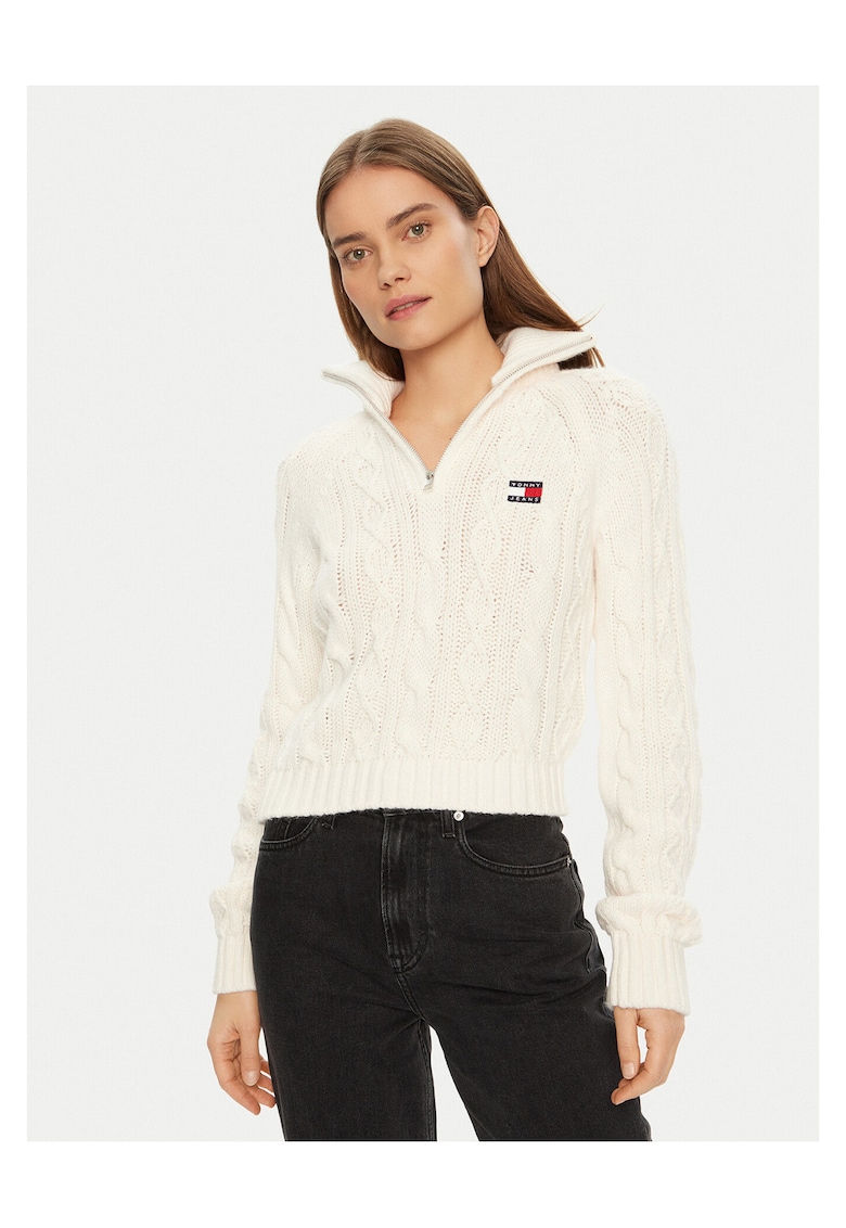 Pulover de dama ecru -
