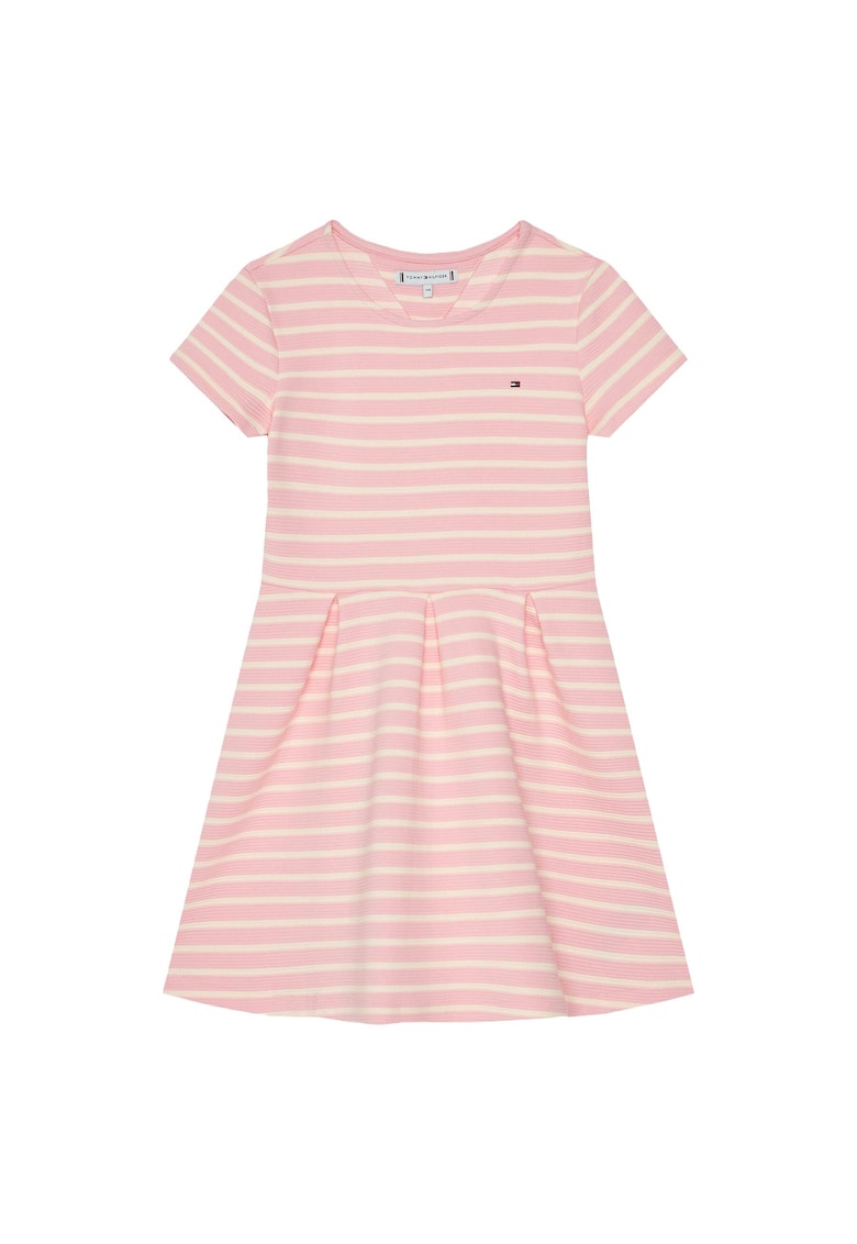 Rochie casual - Roz - Dungi