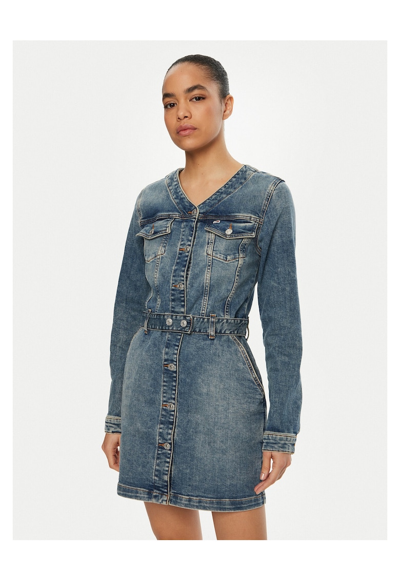 Rochie din denim - Albastru
