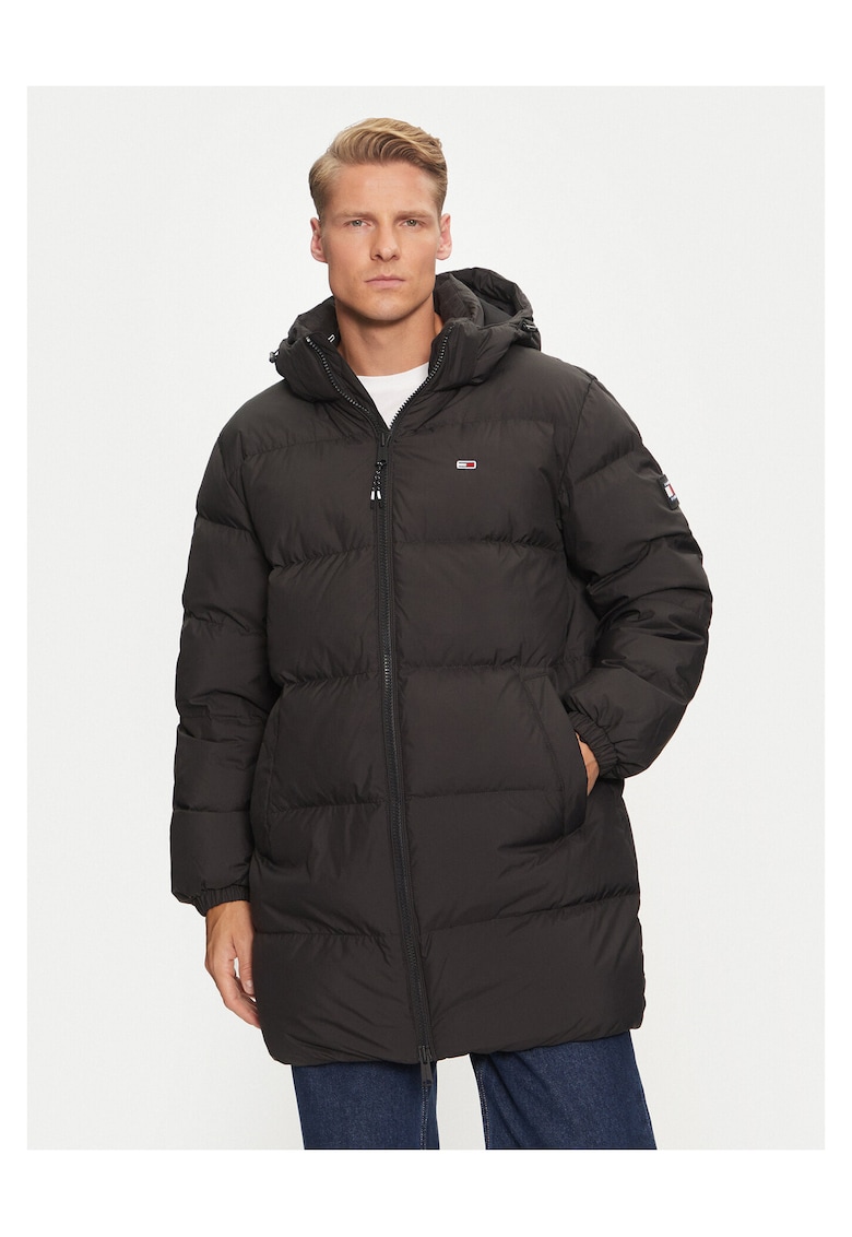 Geaca de puf barbati negru - material usor