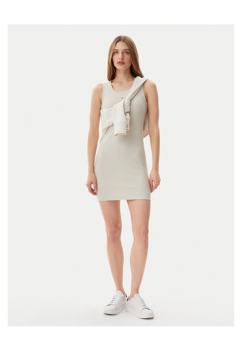 Rochie casual dama bej - fabric confortabil