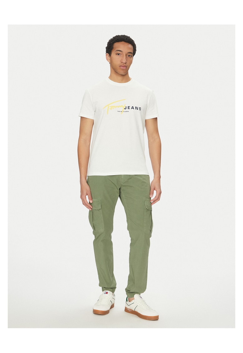 Pantaloni de barbati verde - bumbac