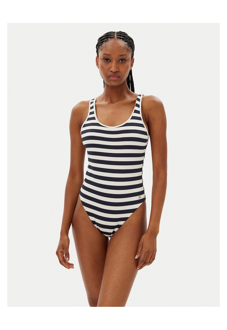 Costum de baie pentru femei - Alb/Bleumarin