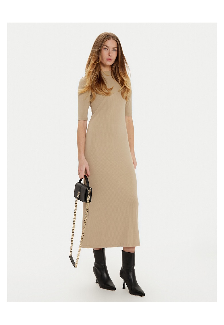 Rochie casual de dama bej -