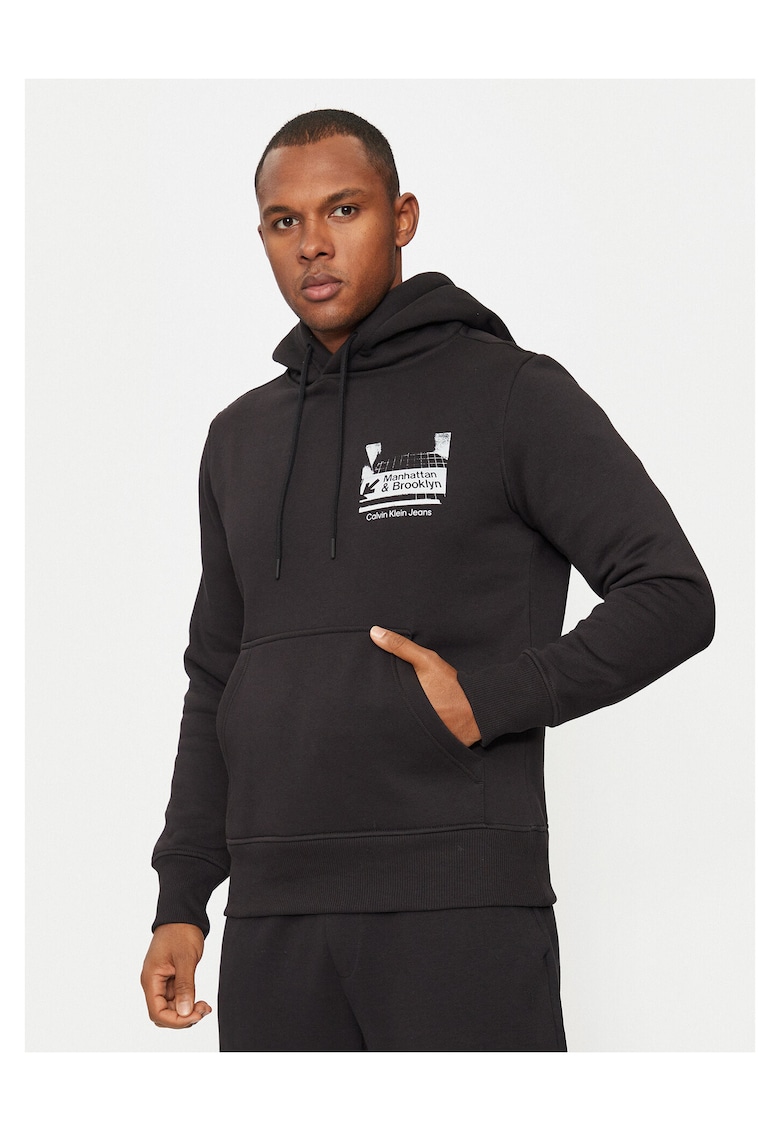 Hanorac barbati model simplu - negru