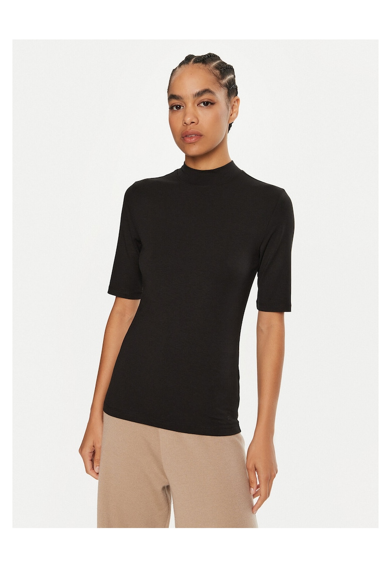 Bluza dama material elastic - negru -