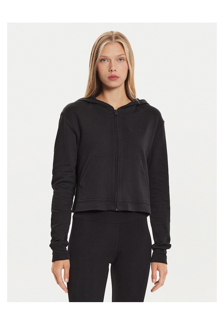 Hanorac dama negru - textil
