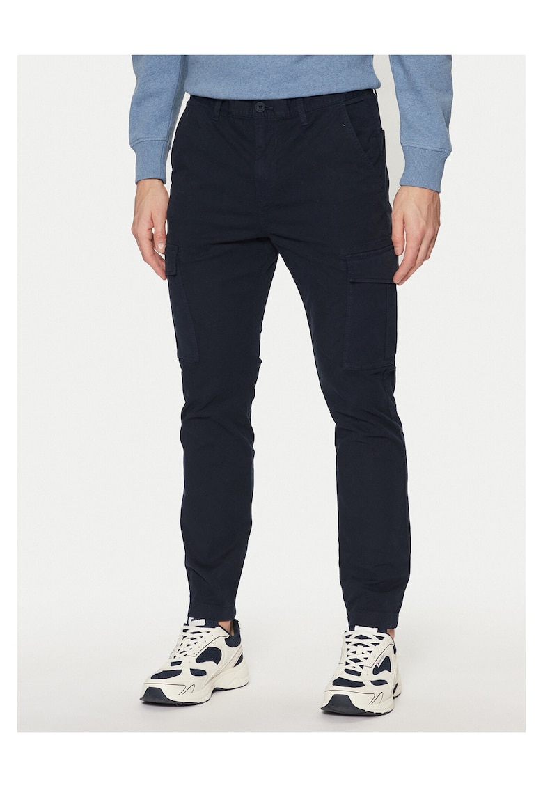 Pantaloni barbati bleumarin - din stofa
