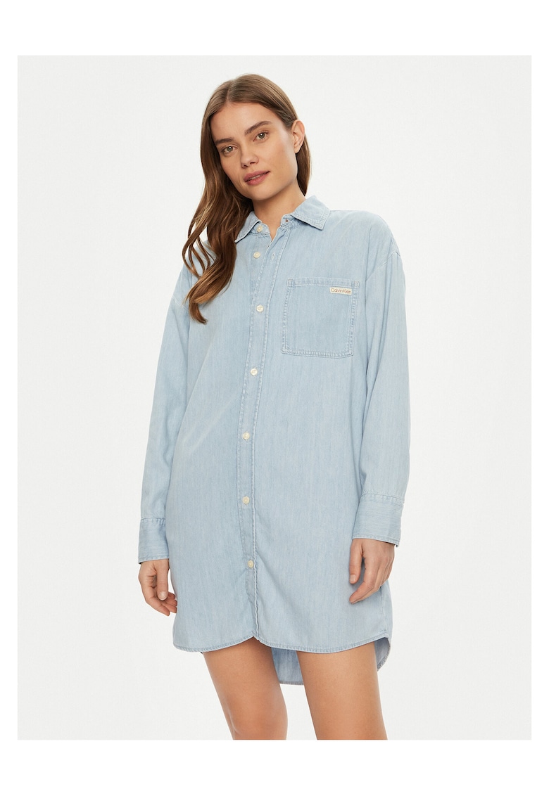 Rochie din denim - albastru - femei