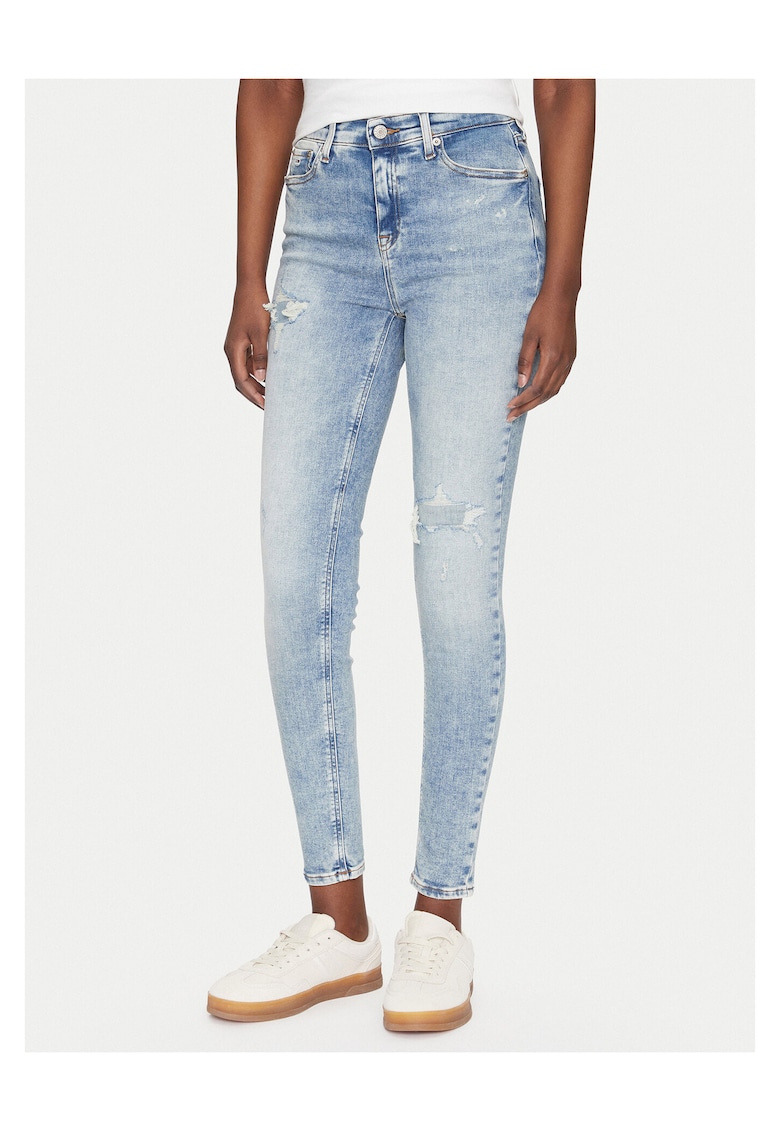 Blugi dama Model Skinny Fit - Albastru