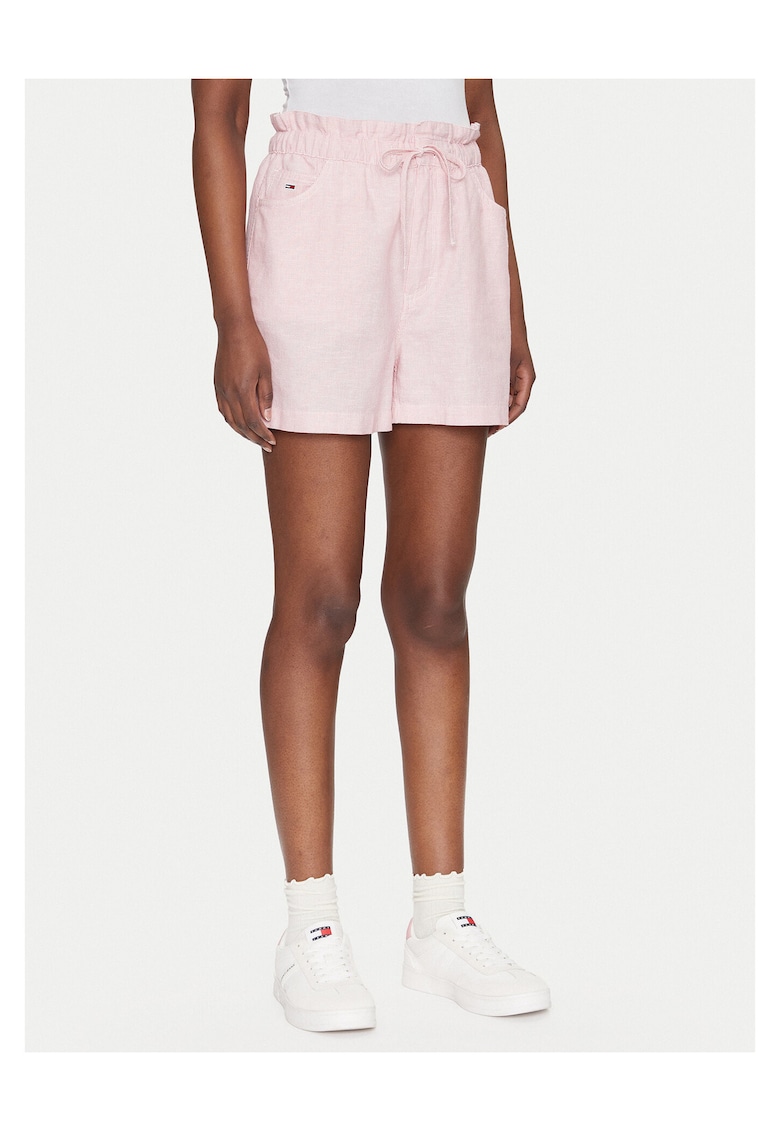 Pantaloni scurti dama roz - tesatura -
