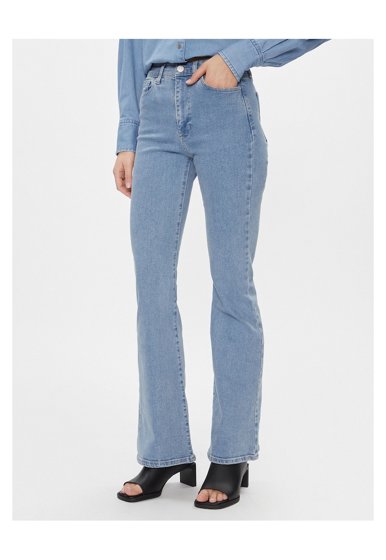 Blugi dama Model High Rise Flared - Bleumarin