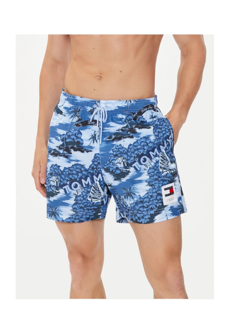 Costum de baie barbati albastru -