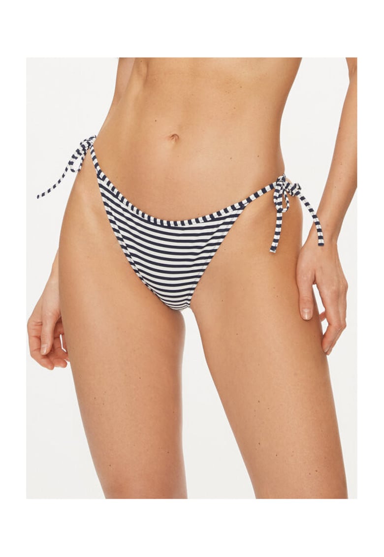 Slip de baie dama - material elastic - Alb/Bleumarin