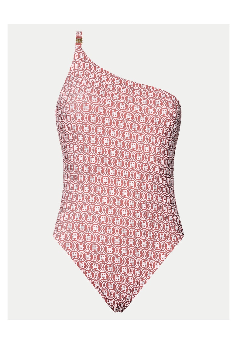 Costum de baie roz-alb - pentru femei