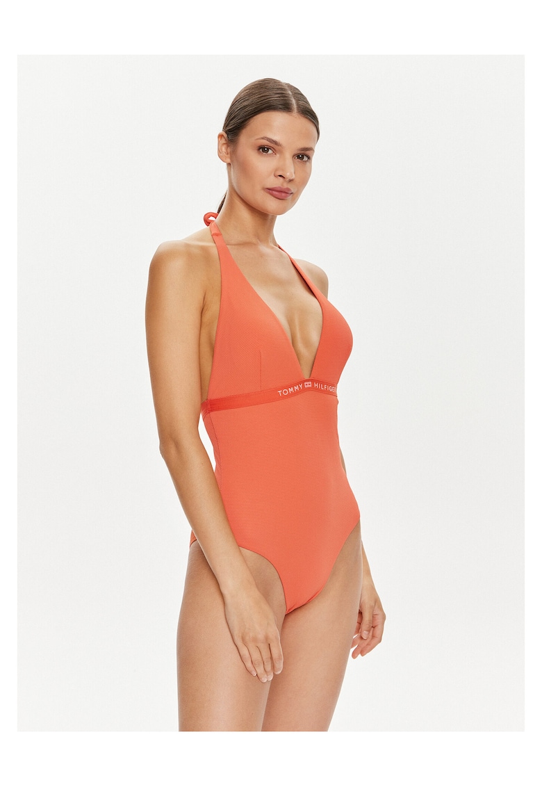 Costum de baie dama rosu deschis