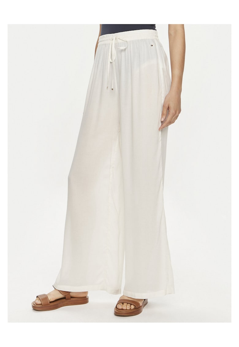 Pantaloni dama - largi - ecru