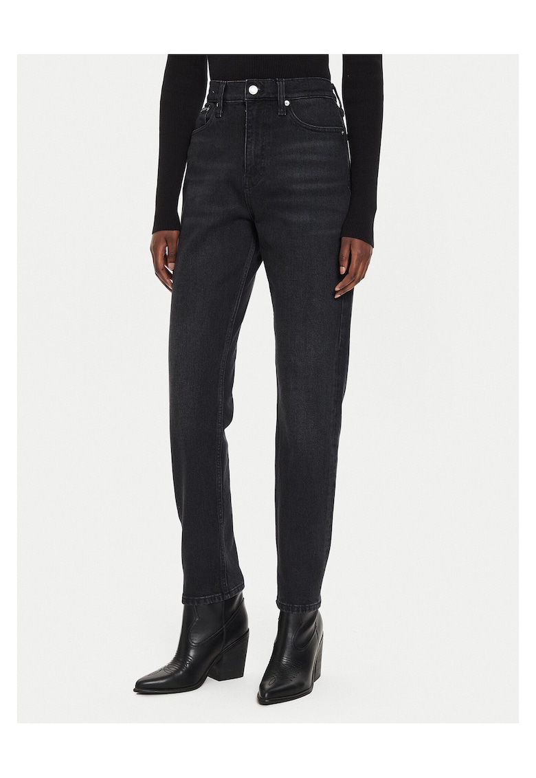 Blugi dama Authentic Slim Straight - Negru -