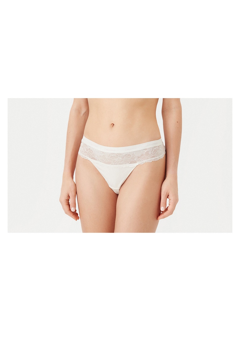 Chiloti tanga dama ecru - lenjerie intima