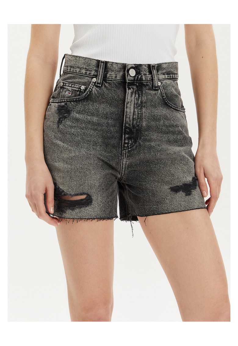 Pantaloni scurti denim dama - gri -