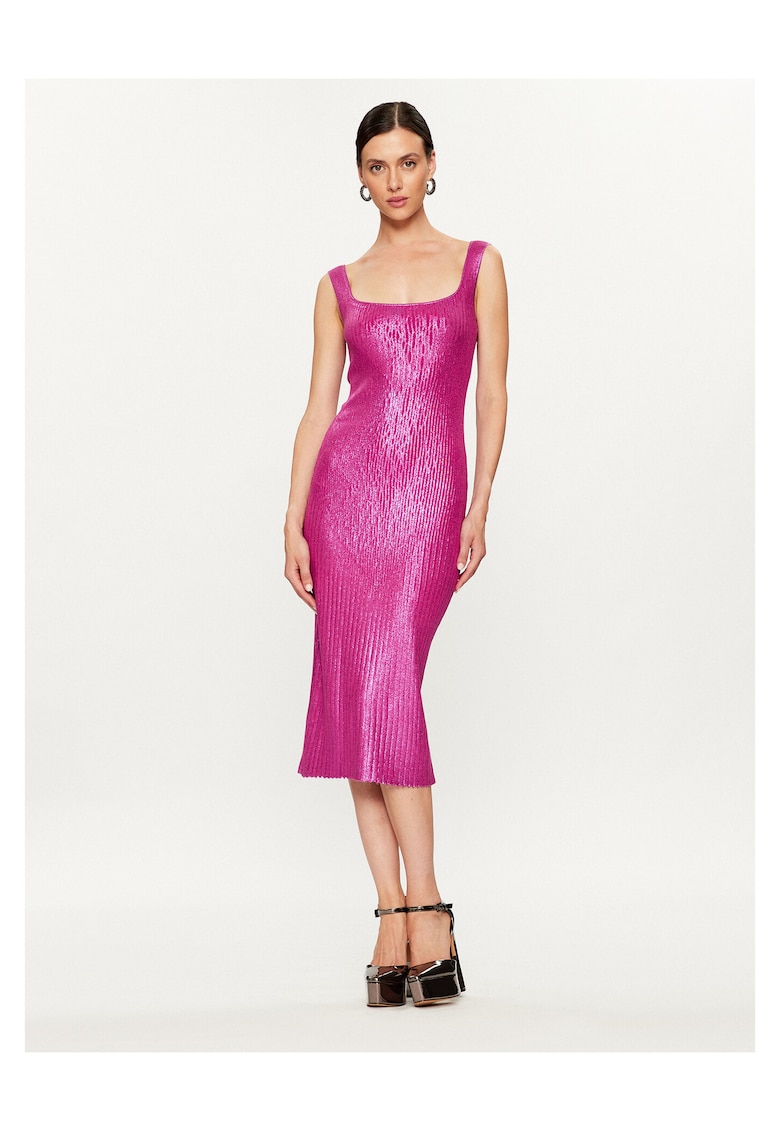 Rochie tricotata de dama roz -