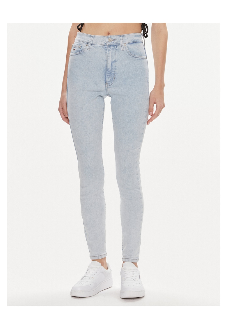 Blugi skinny dama albastru deschis