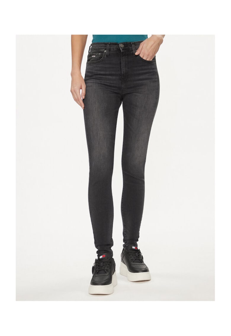 Blugi dama model skinny - negru -
