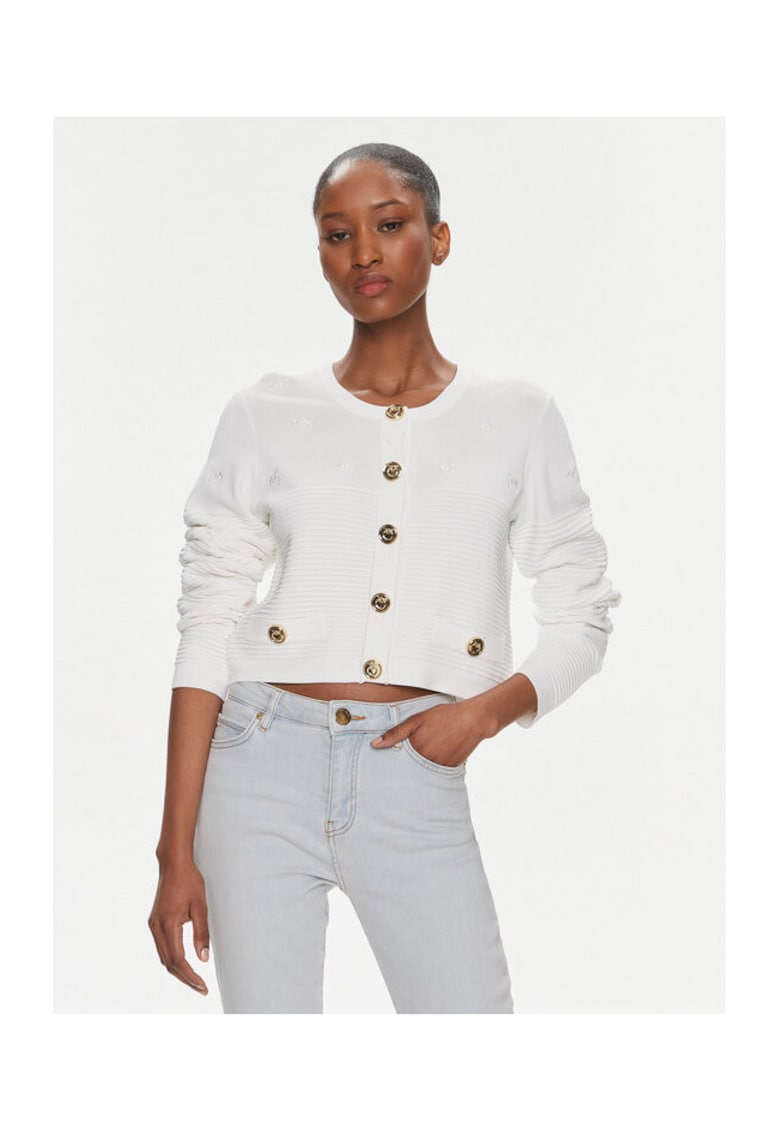 Cardigan dama alb -