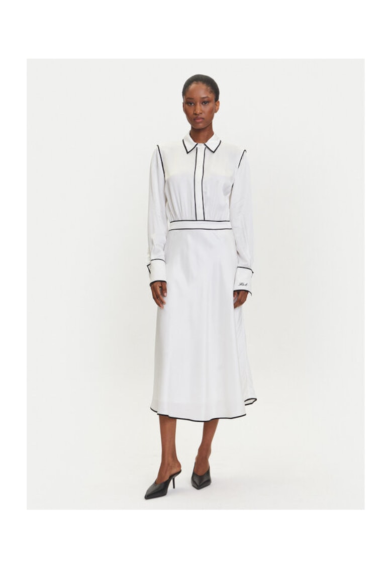 Rochie camasa dama ecru