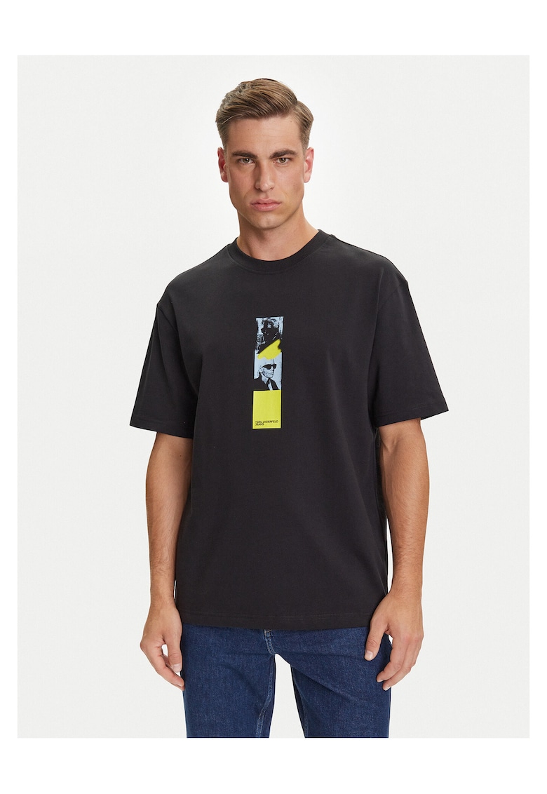 Tricou barbati negru - din bumbac