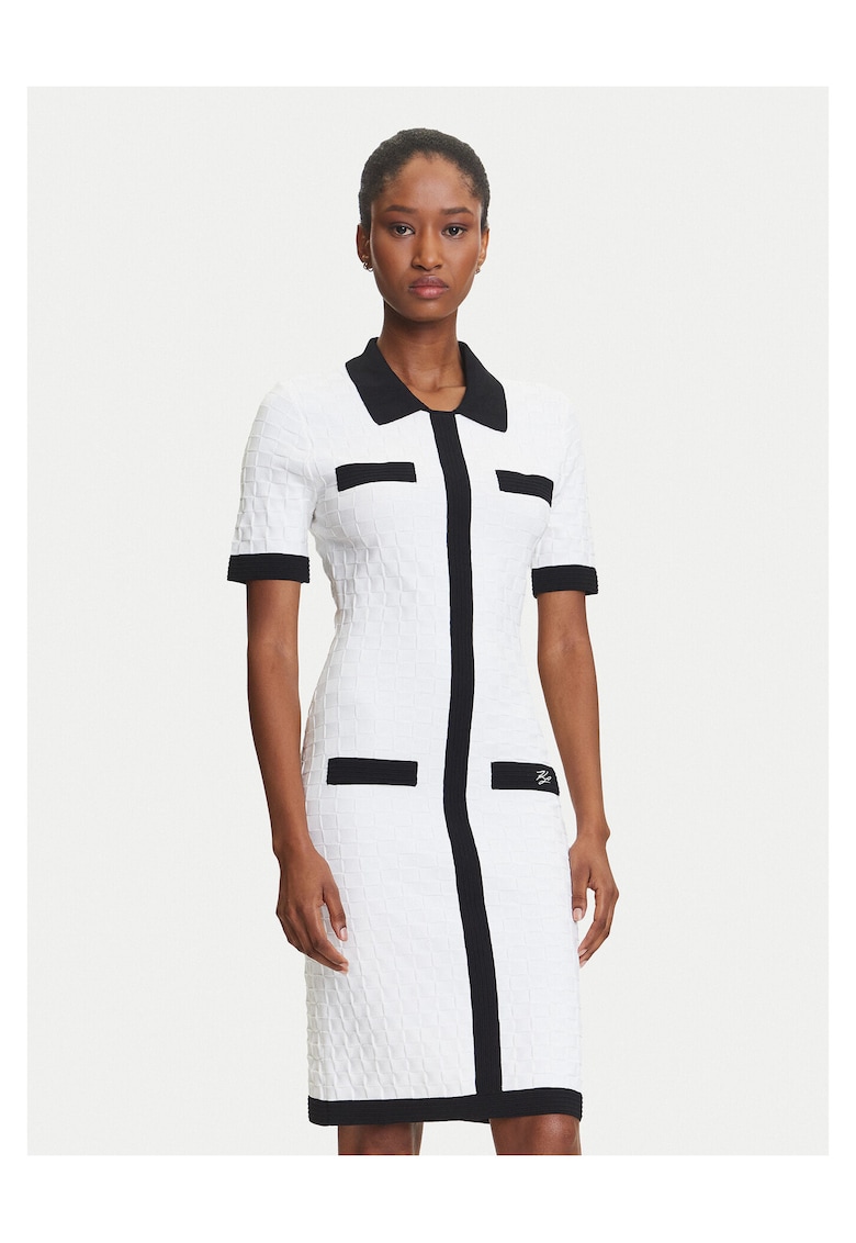 Rochie tricotata de dama alba