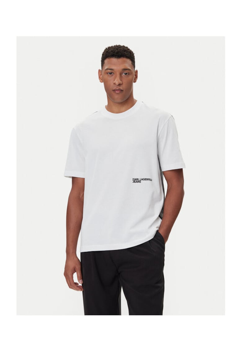 Tricou barbat - alb - bumbac