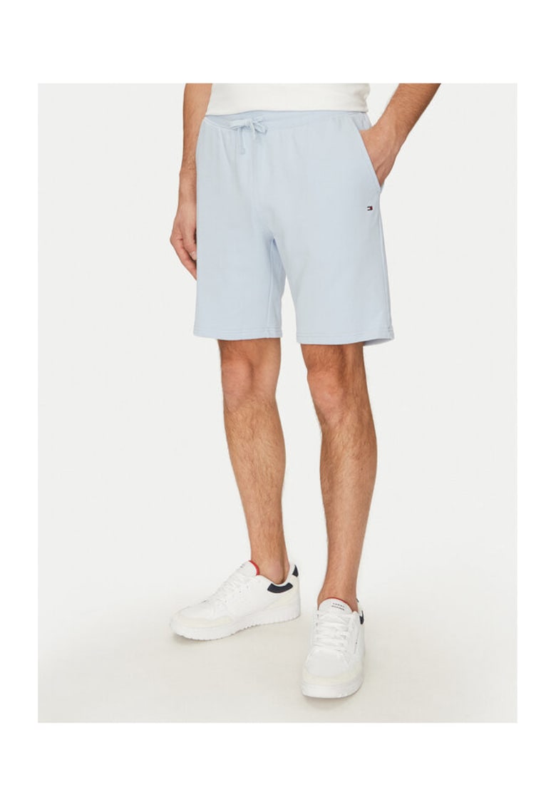 Pantaloni scurti barbati albastru deschis - bumbac -