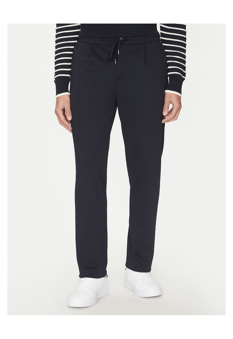 Pantaloni barbati - bleumarin - material textil