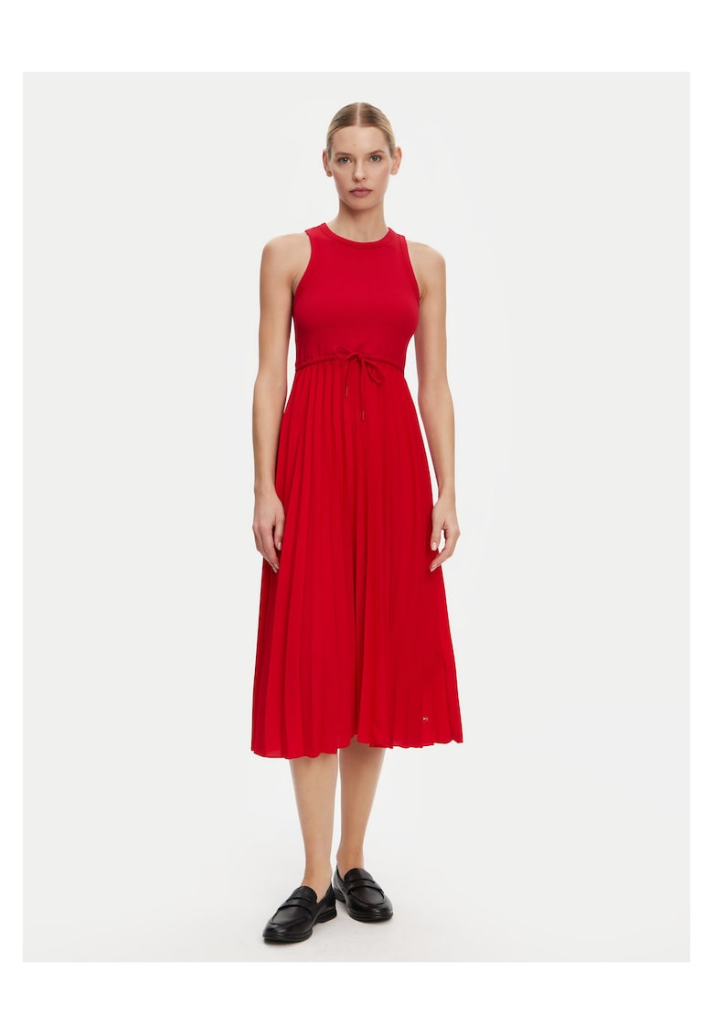 Rochie de zi rosu - material de calitate