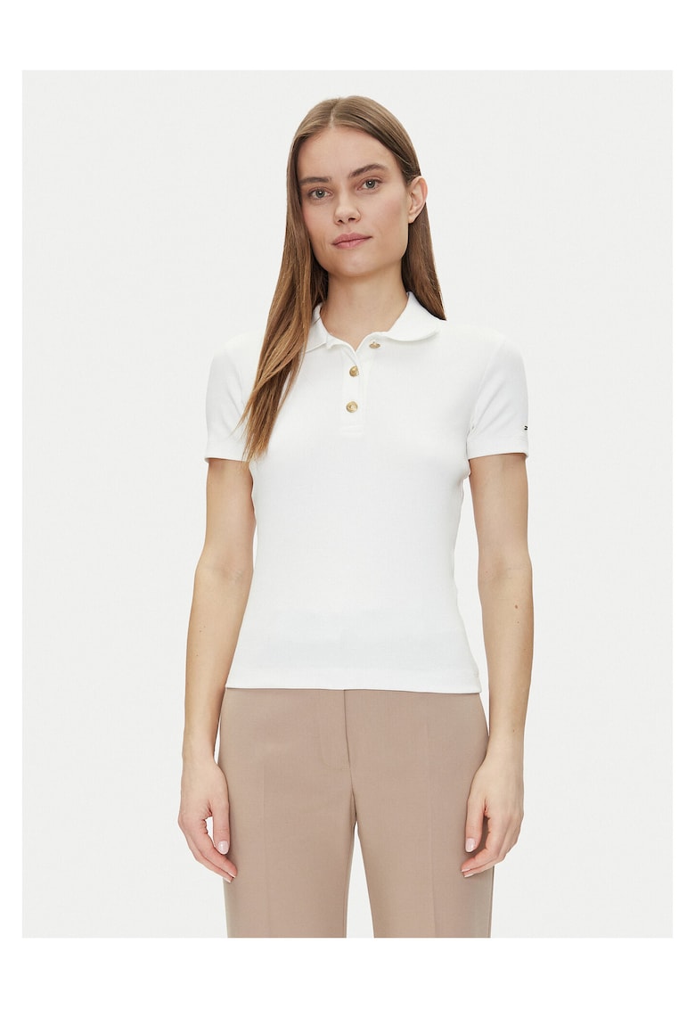 Tricou dama - Alb - Polo -