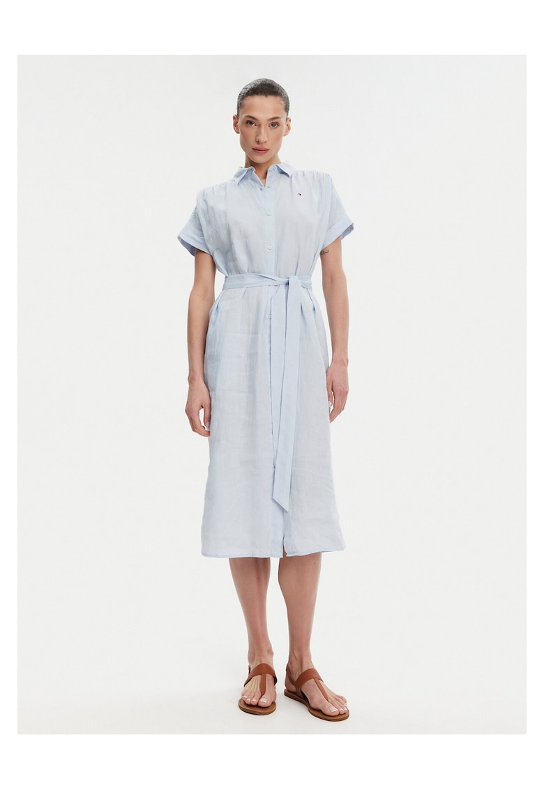 Rochie camasa pentru femei albastru deschis -