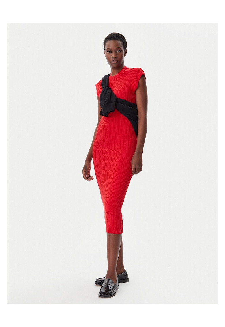 Rochie casual dama rosu - material usor