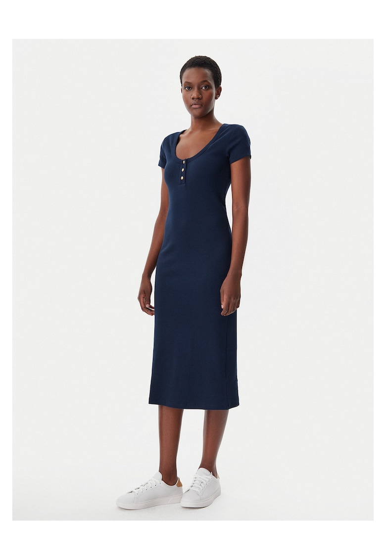 Rochie casual dama bleumarin - 100% bumbac