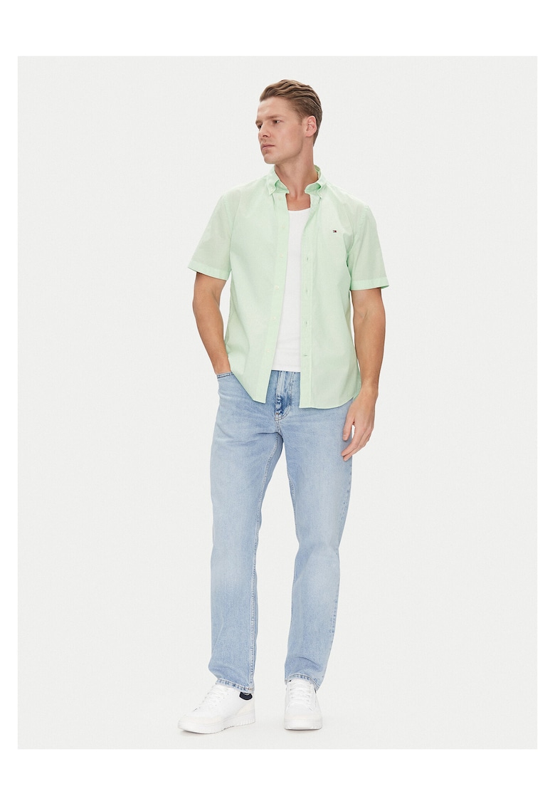 Camasa barbati culoare verde - bumbac