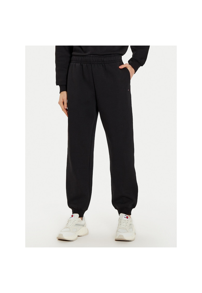Pantaloni sport dama negru - material confortabil
