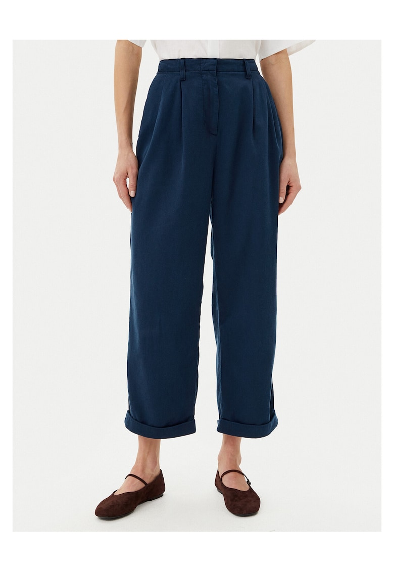Pantaloni eleganti pentru dama - lungi - bleumarin