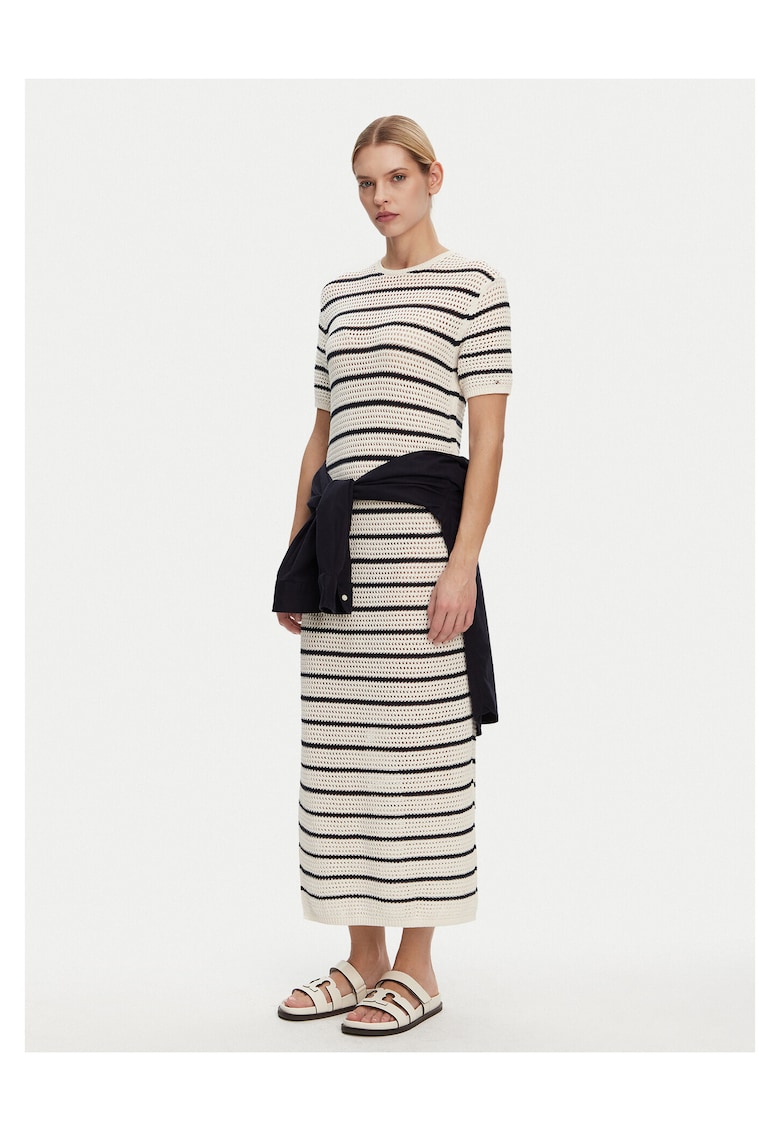 Rochie de vara bej - dungi negre
