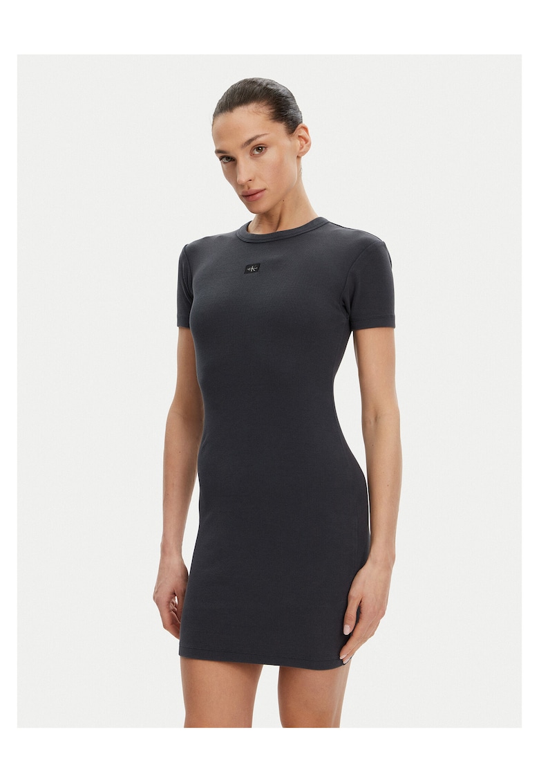 Rochie casual dama gri - material moale