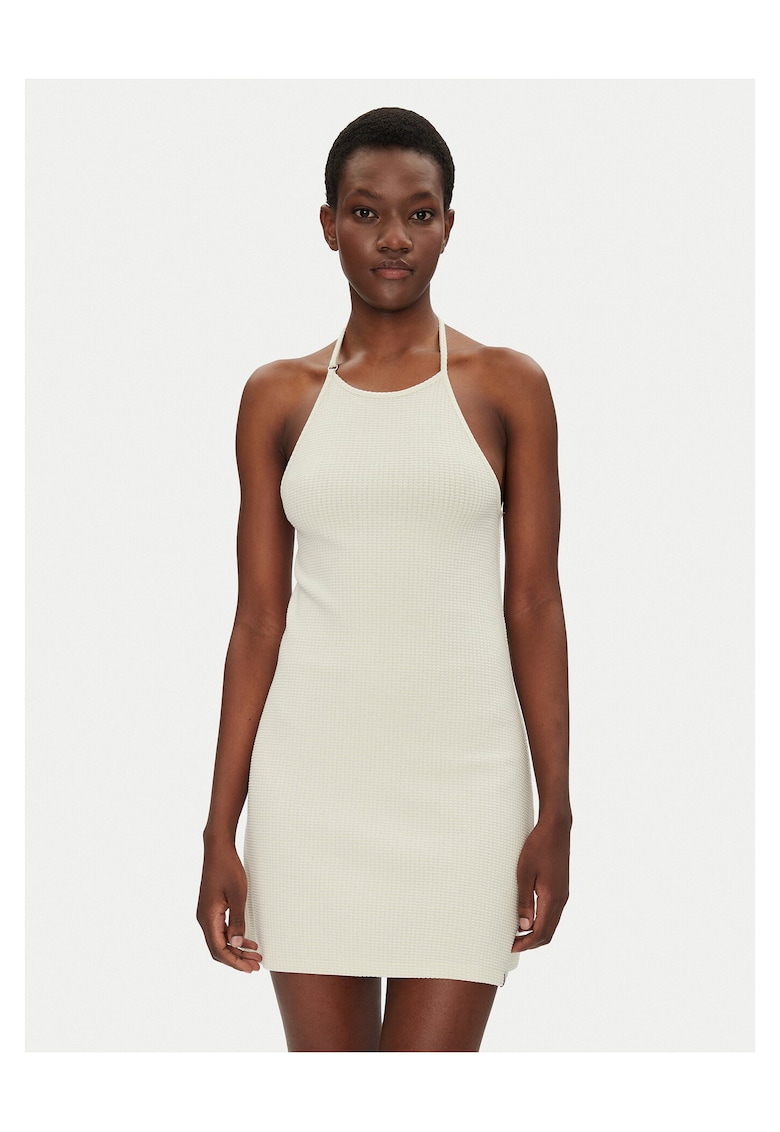 Rochie casual dama bej - material confortabil