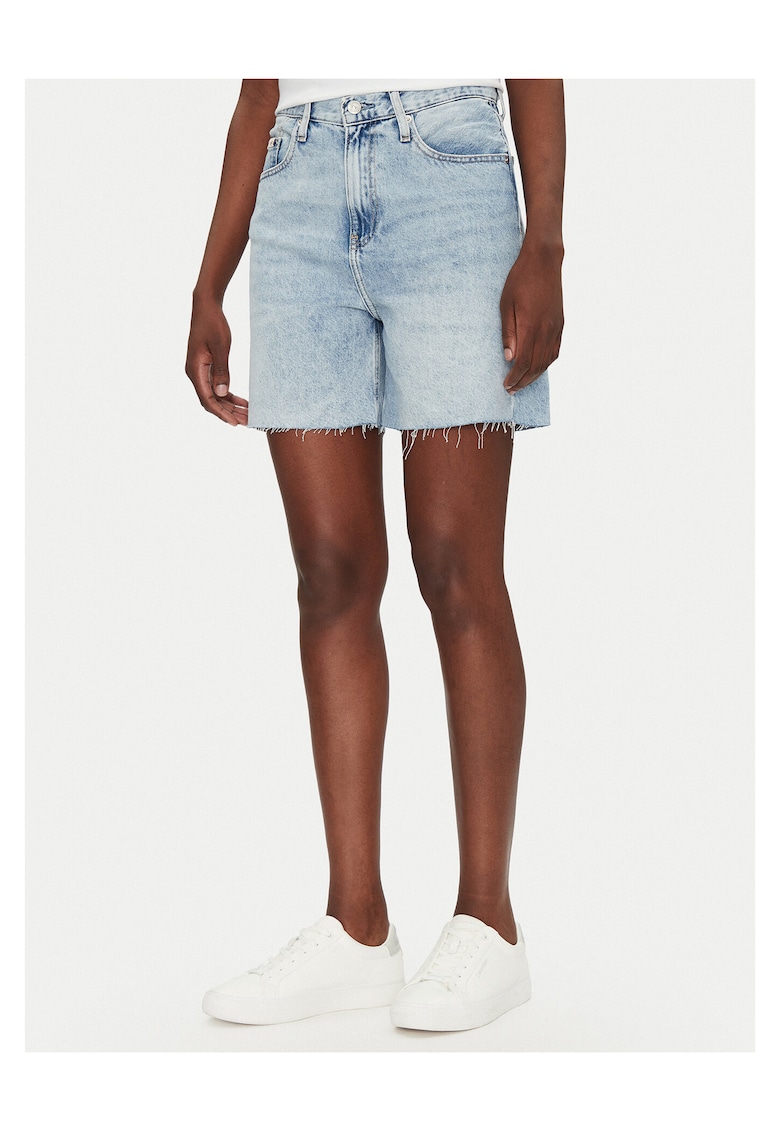 Pantaloni scurti dama - denim - albastru -