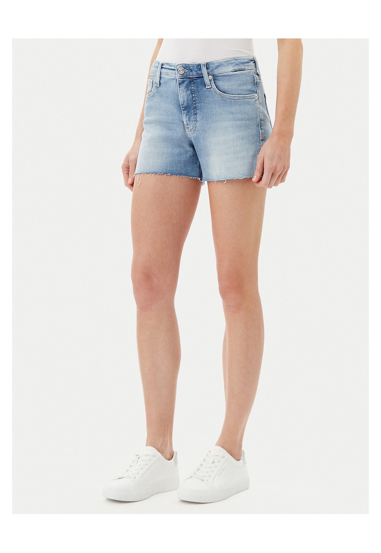 Blugi scurti femei - denim - albastru deschis