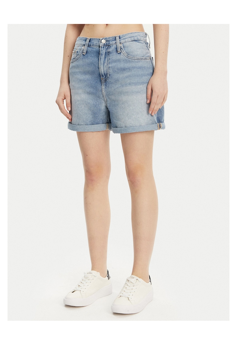 Pantaloni scurti din denim - albastru -