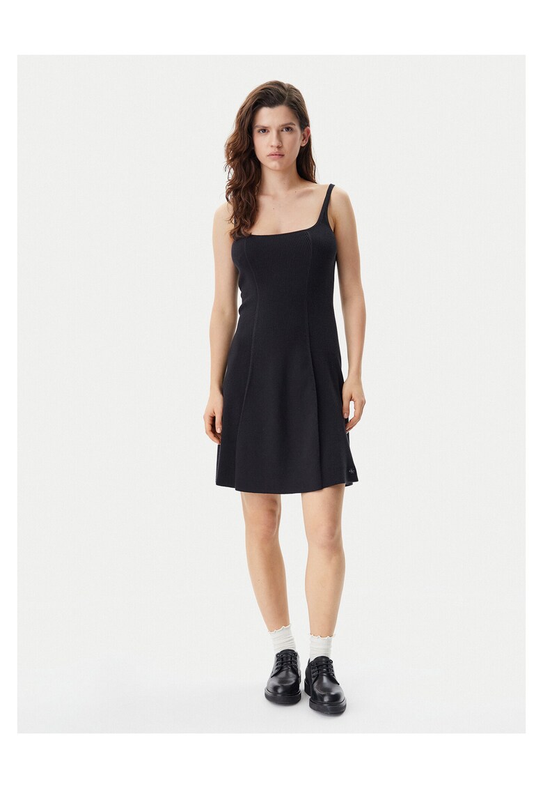Rochie casual dama - negru - din material confortabil