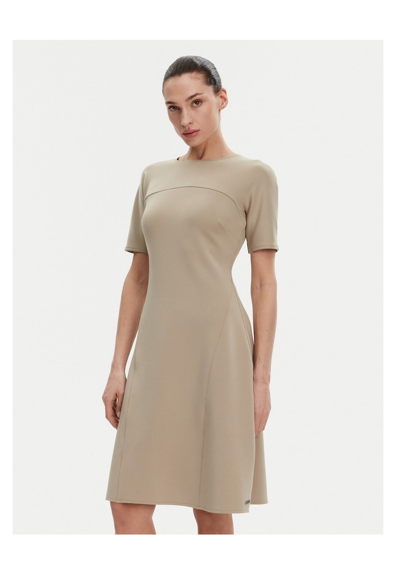 Rochie casual de dama bej -